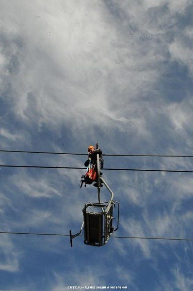 Спасатели в Аисте отрабатывали навыки спасения людей с высоты (фоторепортаж)