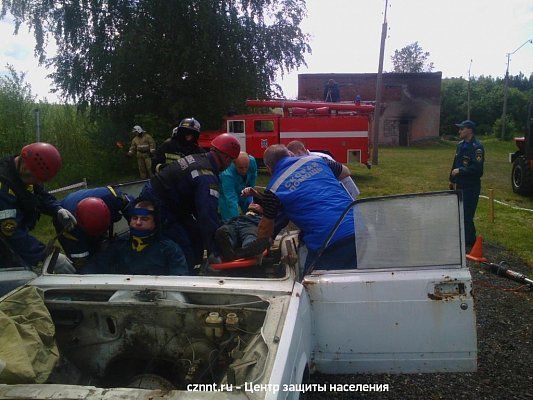 Прошли  тактико-специальные  учения  сил и средств  нижнетагильского городского звена РСЧС по отработке взаимодействий  при ДТП