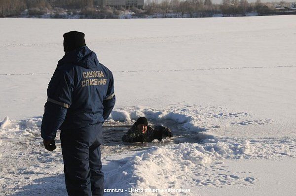 Спасатели обучали волонтеров методам спасения людей, провалившихся  под лед (фоторепортаж) 