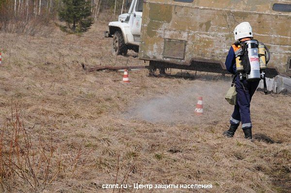 В селе Елизаветинское прошли тактико-специальные учения оперативных  служб Нижнего Тагила по отработке  совместных действий  в случае лесного пожара (фоторепортаж)