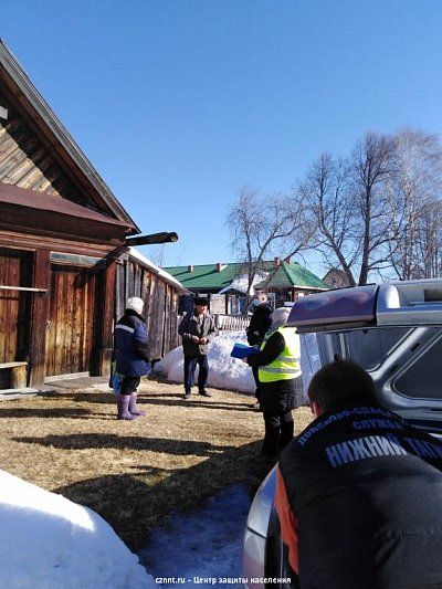 Профилактический рейд по паводку прошел в деревне Баронская