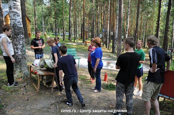 Этап "Ликвидация загорания огнетушителями"